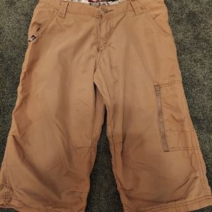 Lee dungarees tan bermuda shorts